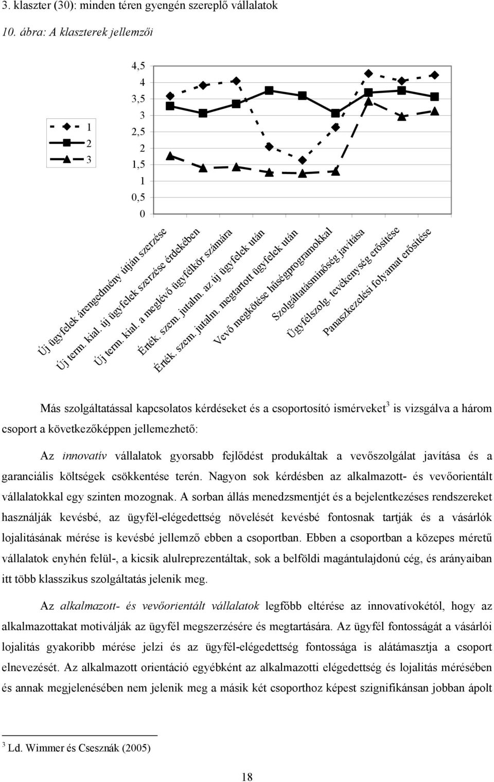 tevékenység erősítése Panaszkezelési folyamat erősítése Más szolgáltatással kapcsolatos kérdéseket és a csoportosító ismérveket 3 is vizsgálva a három csoport a következőképpen jellemezhető: Az