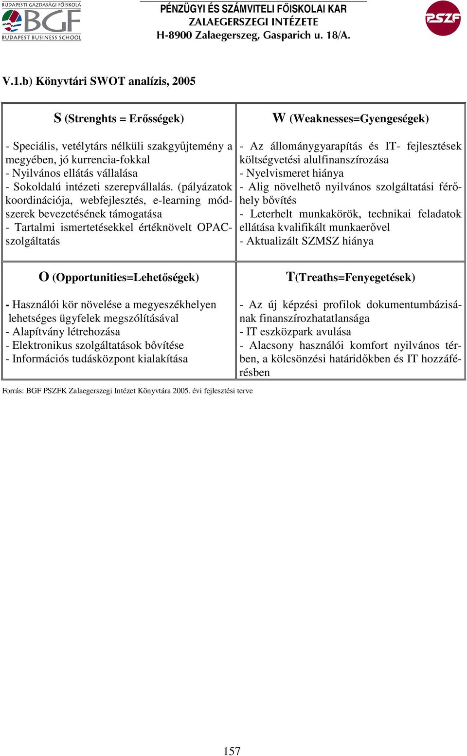 (pályázatok koordinációja, webfejlesztés, e-learning módszerek bevezetésének támogatása - Tartalmi ismertetésekkel értéknövelt OPACszolgáltatás - Az állománygyarapítás és IT- fejlesztések