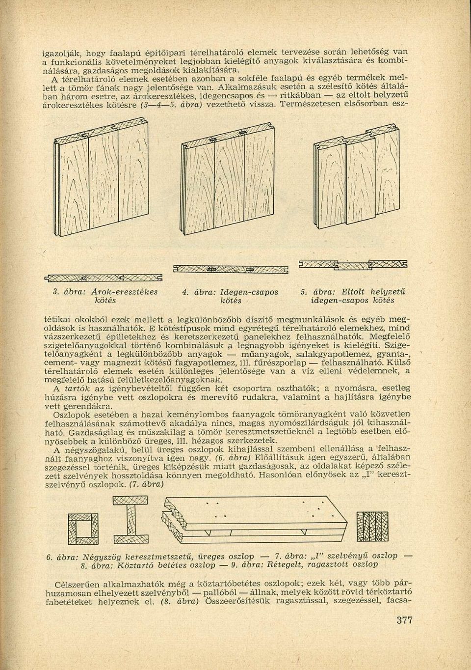 Alkalmazásuk esetén a szélesítő kötés általában három esetre, az árokeresztékes, idegencsapos és ritkábban az eltolt helyzetű árokeresztékes kötésre (3 4 5. ábra) vezethető vissza.