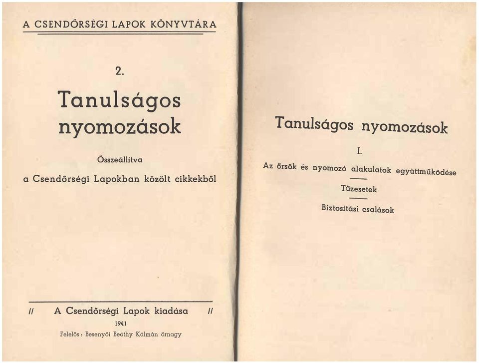 cikkekből Tanulságos nyomozások I.