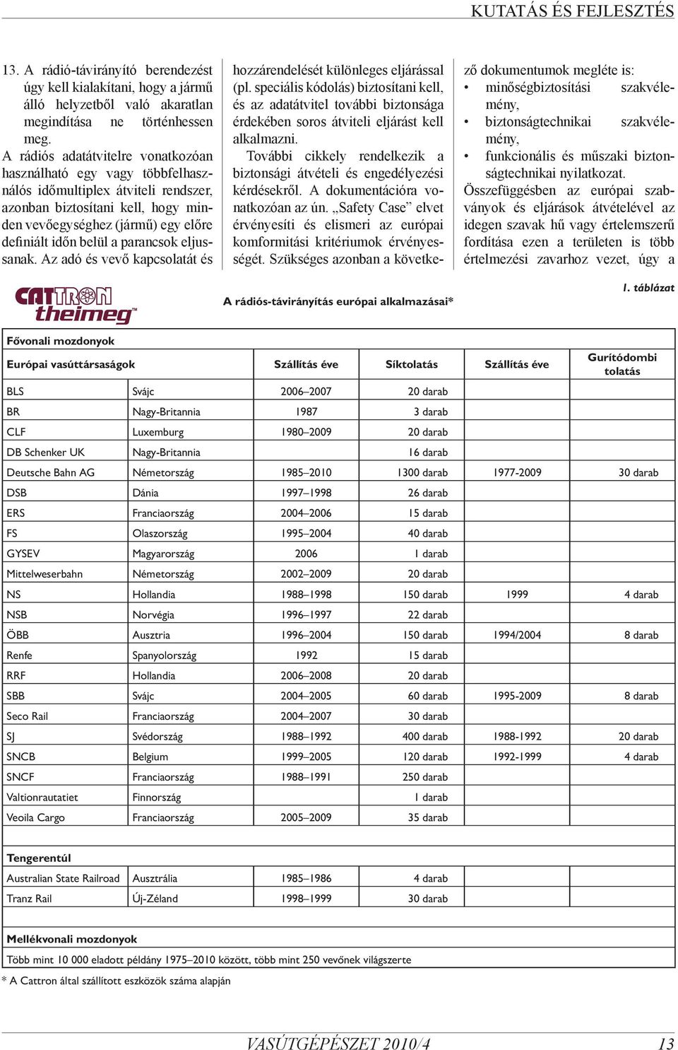 A rádiós adatátvitelre vonatkozóan használható egy vagy többfelhasználós időmultiplex átviteli rendszer, azonban biztosítani kell, hogy minden vevőegységhez (jármű) egy előre definiált időn belül a