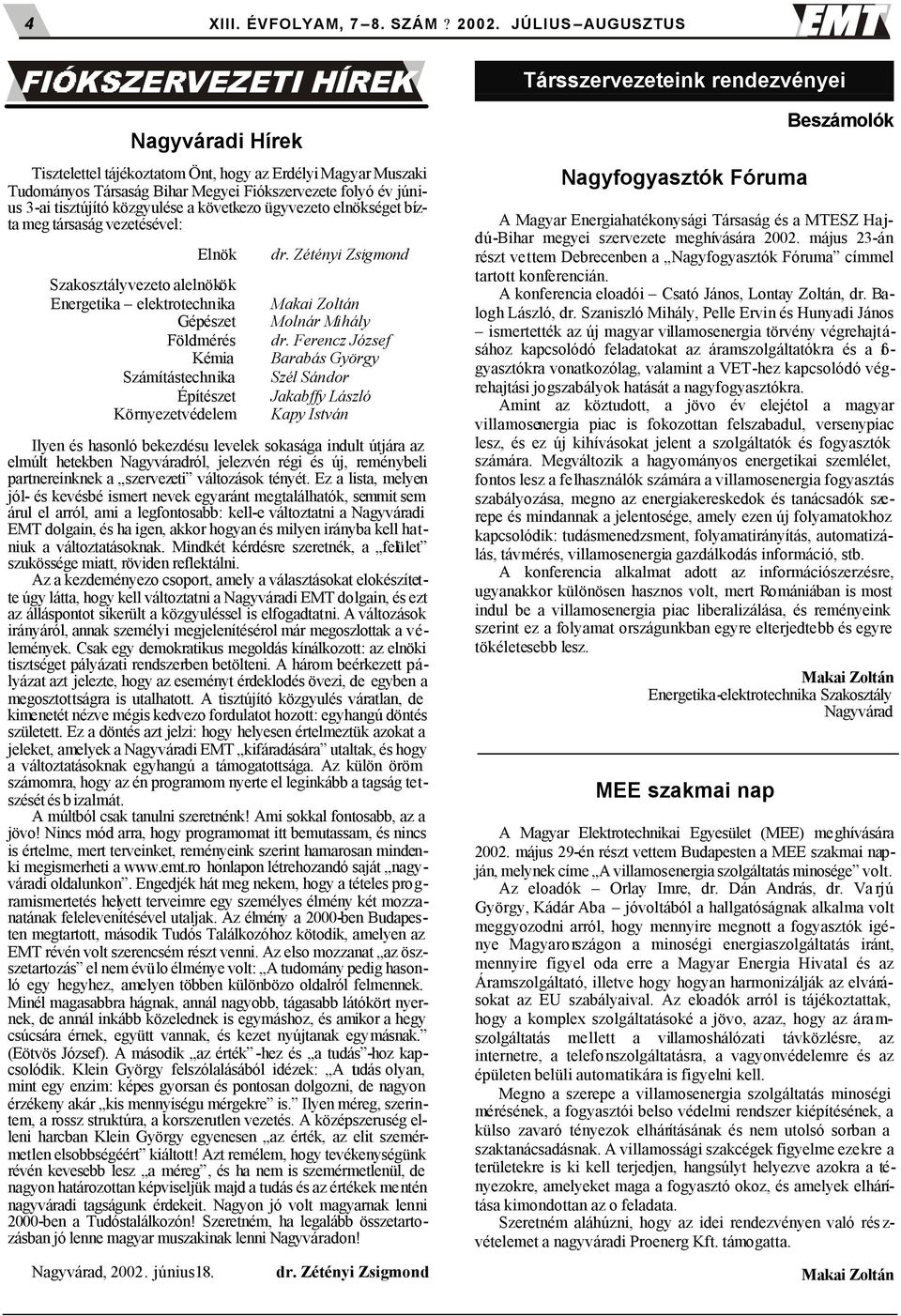 Környezetvédelem dr. Zétényi Zsigmond Makai Zoltán Molnár Mihály dr.