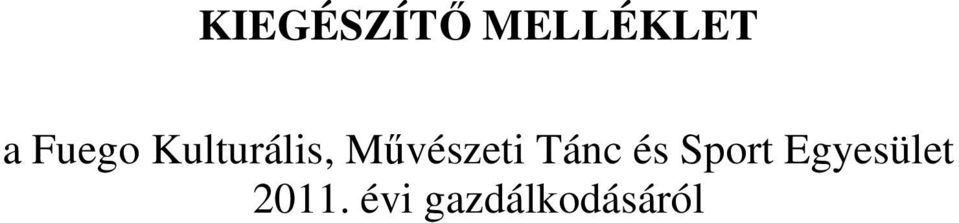 Művészeti Tánc és Sport