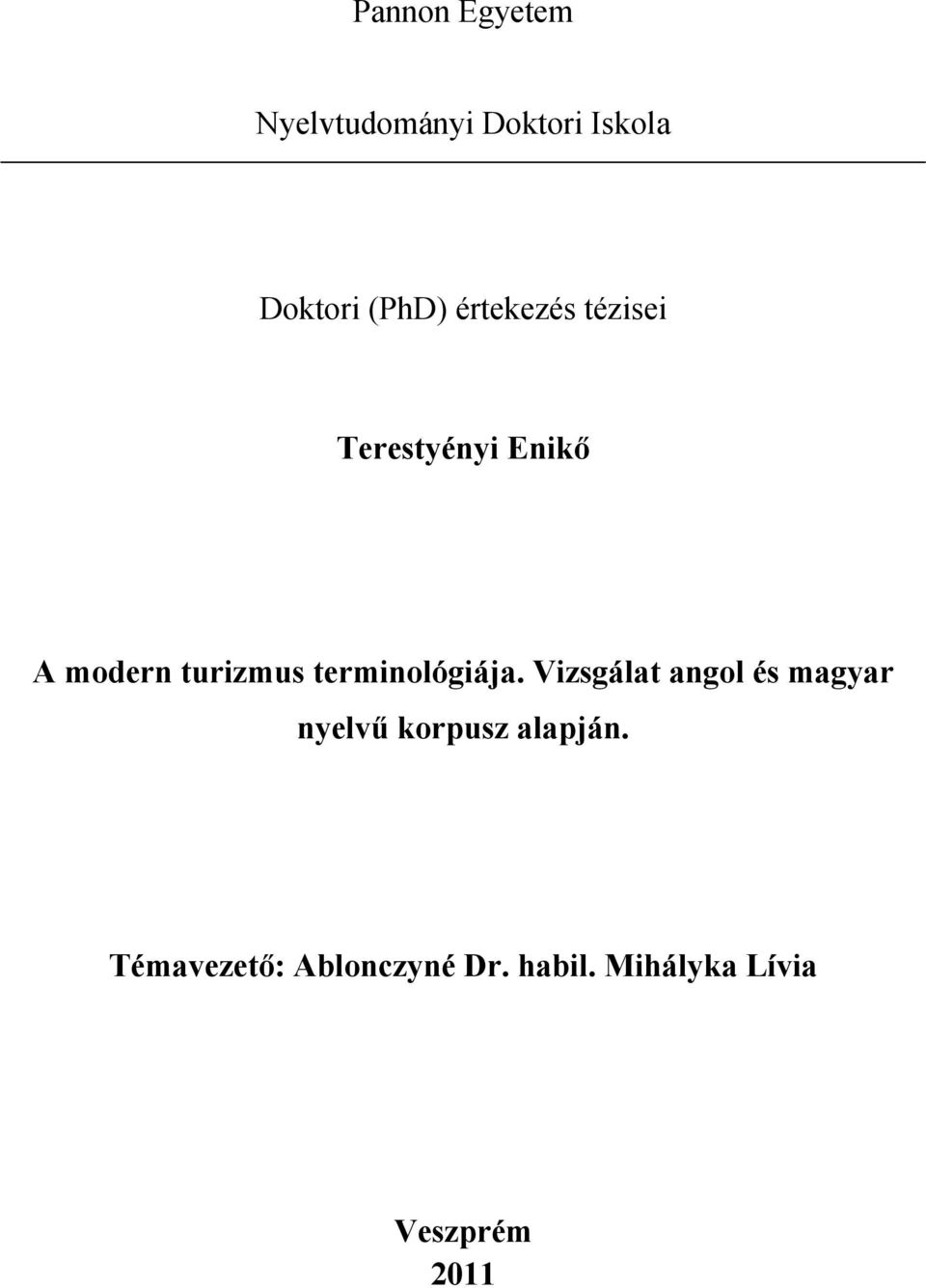 terminológiája.