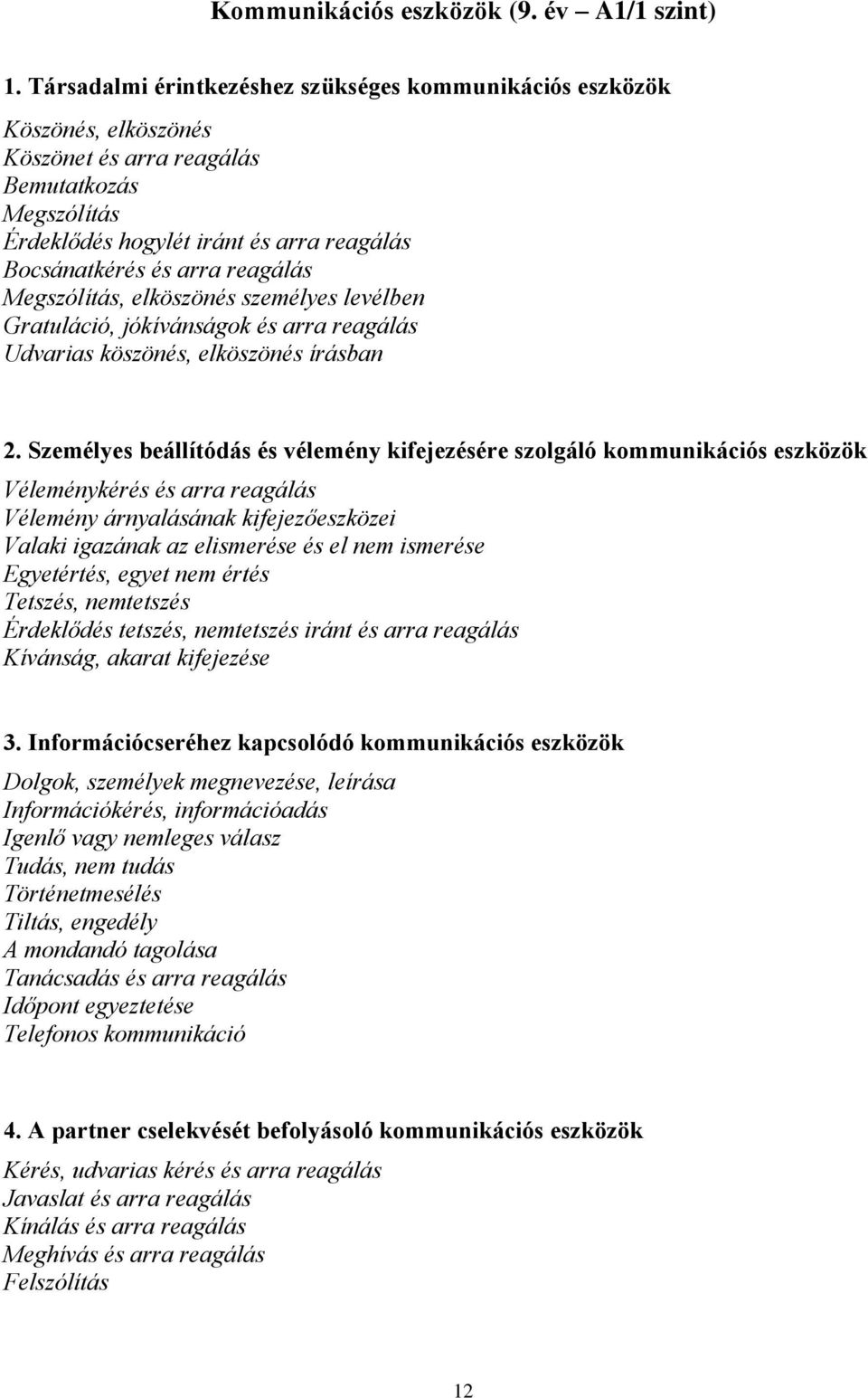 reagálás Megszólítás, elköszönés személyes levélben Gratuláció, jókívánságok és arra reagálás Udvarias köszönés, elköszönés írásban 2.