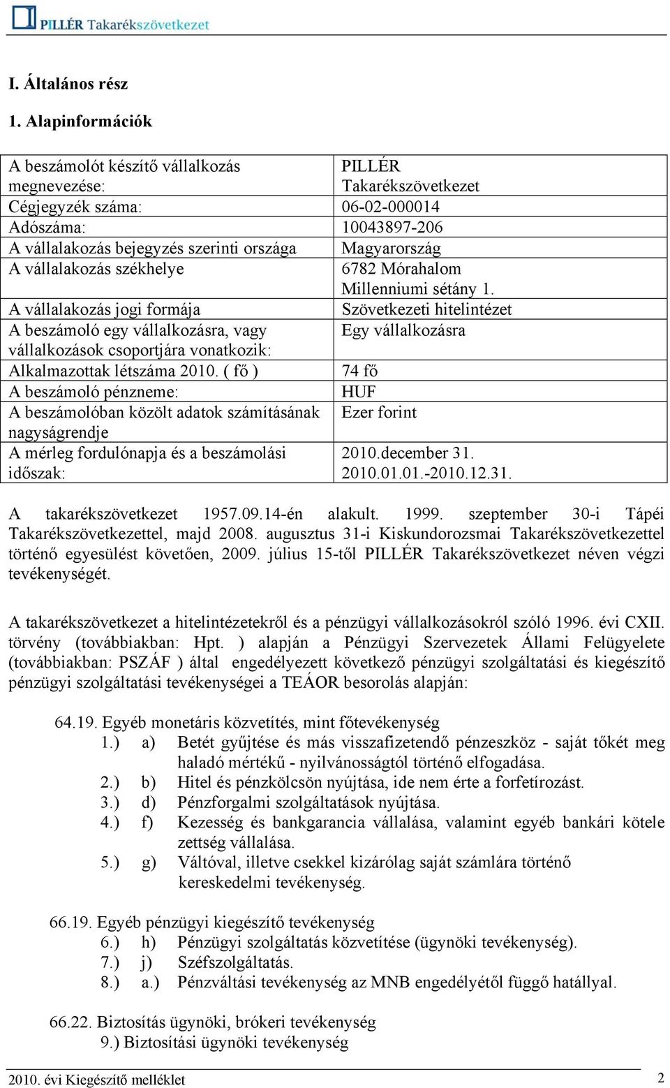 vállalakozás székhelye 6782 Mórahalom Millenniumi sétány 1.
