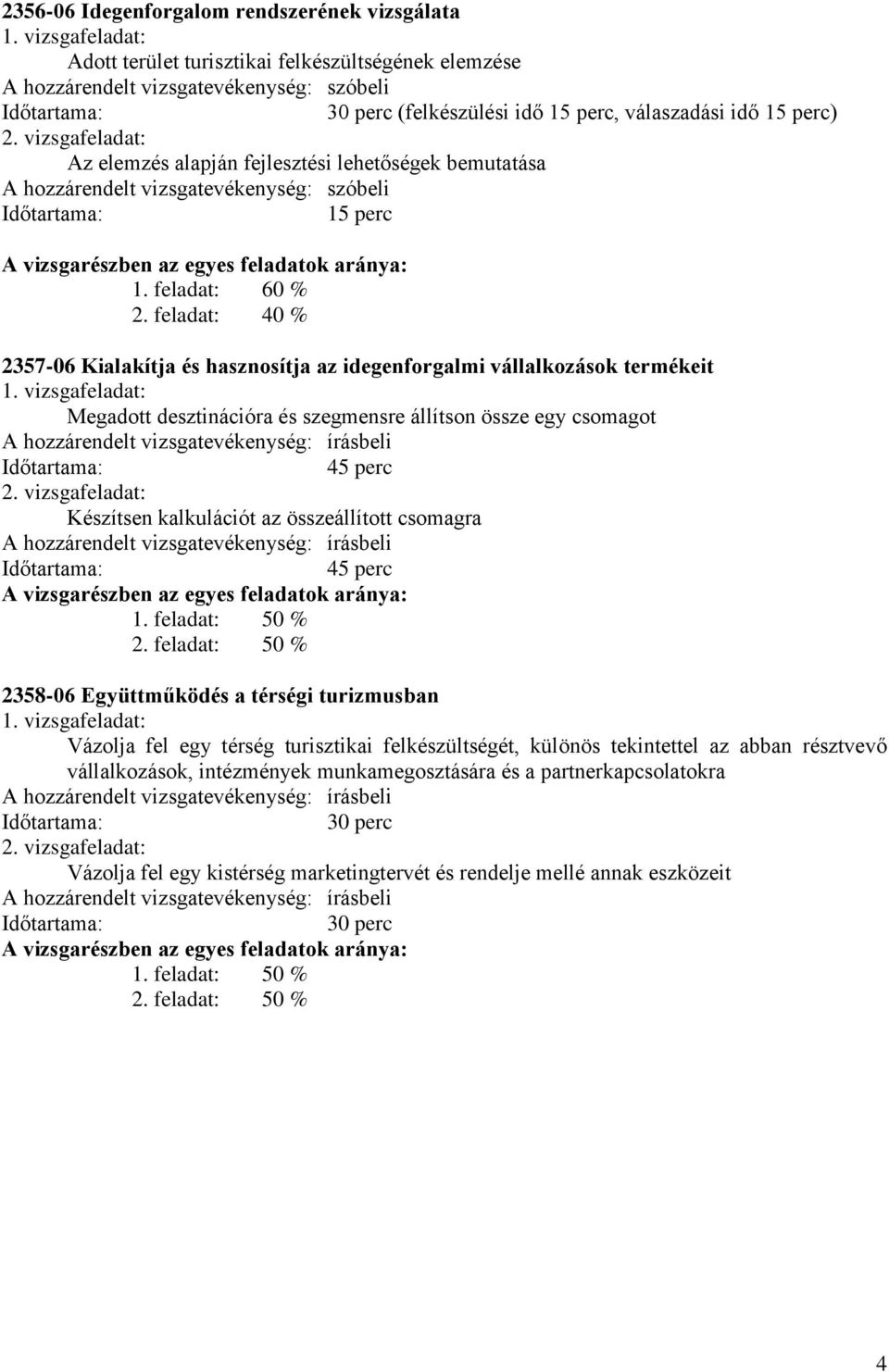 egy csomagot Készítsen kalkulációt az összeállított csomagra 1. feladat: 50 % 2.