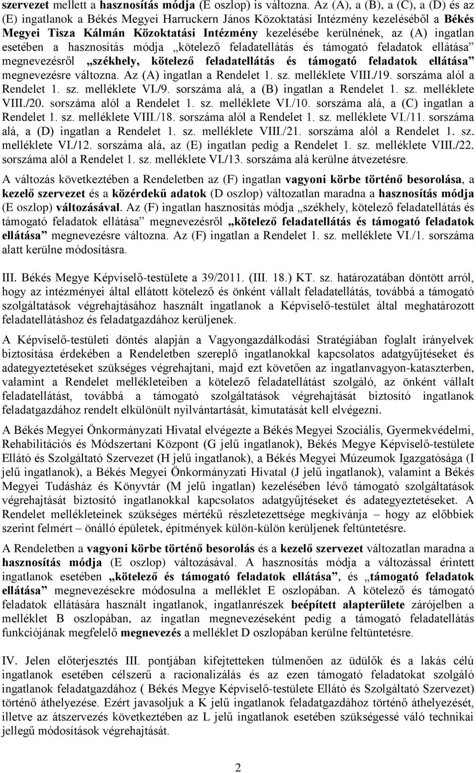 ingatlan esetében a hasznosítás módja kötelező feladatellátás és támogató feladatok ellátása megnevezésről székhely, kötelező feladatellátás és támogató feladatok ellátása megnevezésre változna.