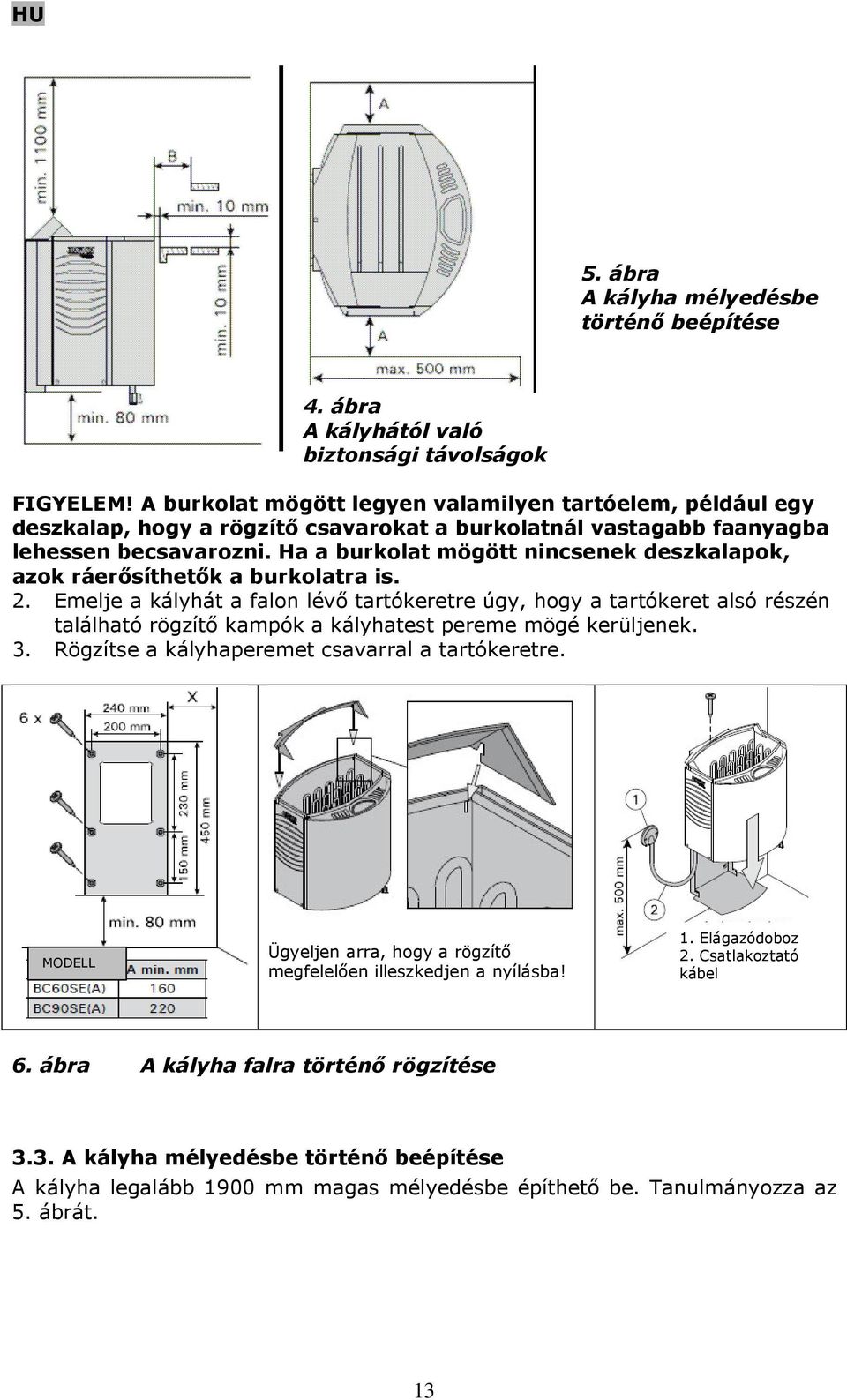 Ha a burkolat mögött nincsenek deszkalapok, azok ráerősíthetők a burkolatra is. 2.