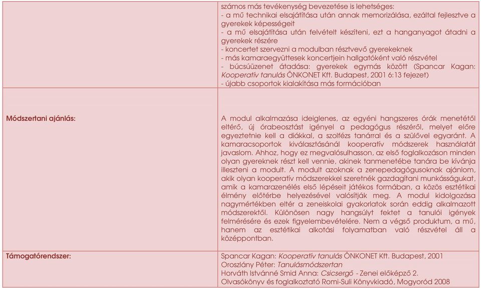 között (Spancar Kagan: Kooperatív tanulás ÖNKONET Kft.