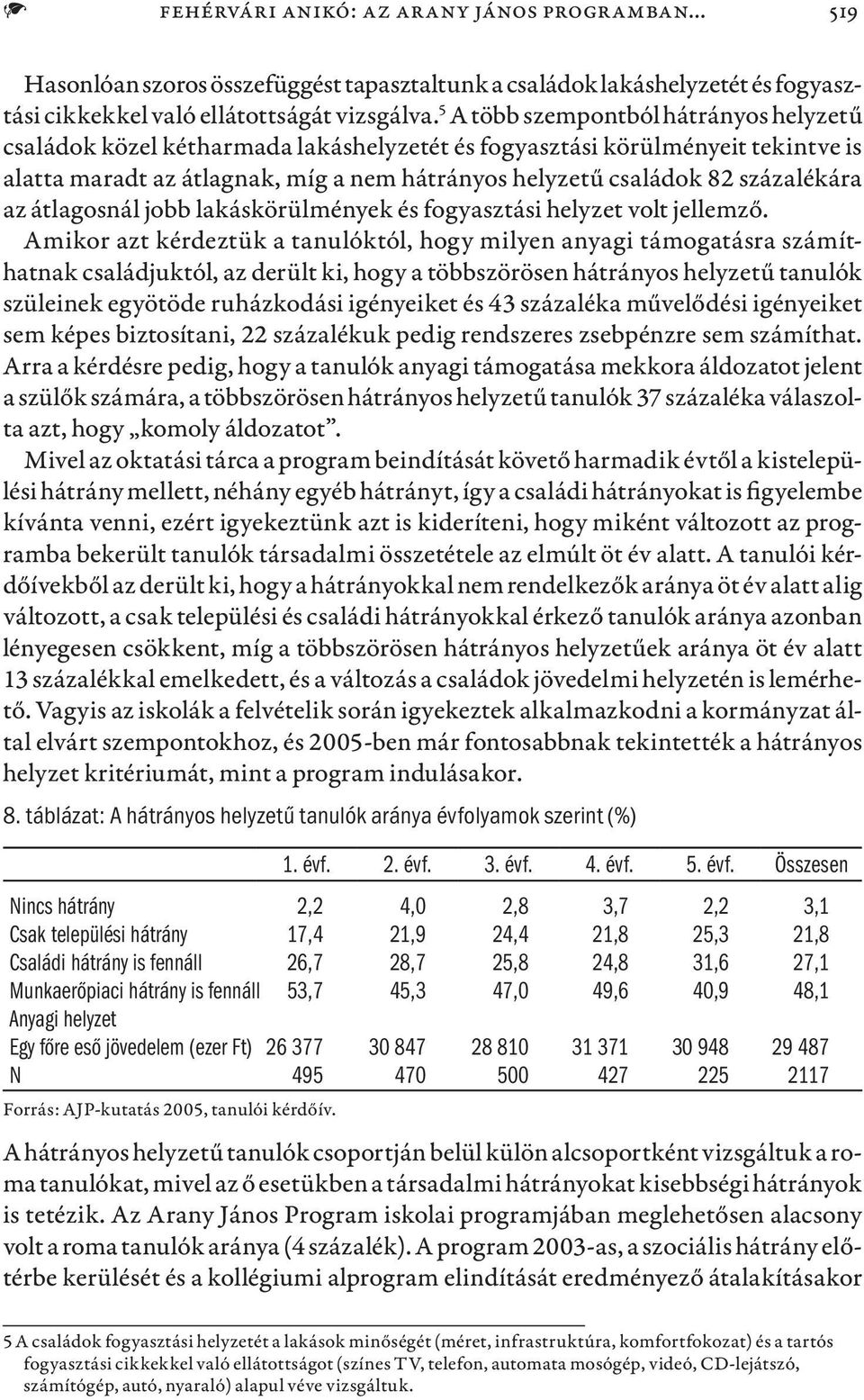 százalékára az átlagosnál jobb lakáskörülmények és fogyasztási helyzet volt jellemző.