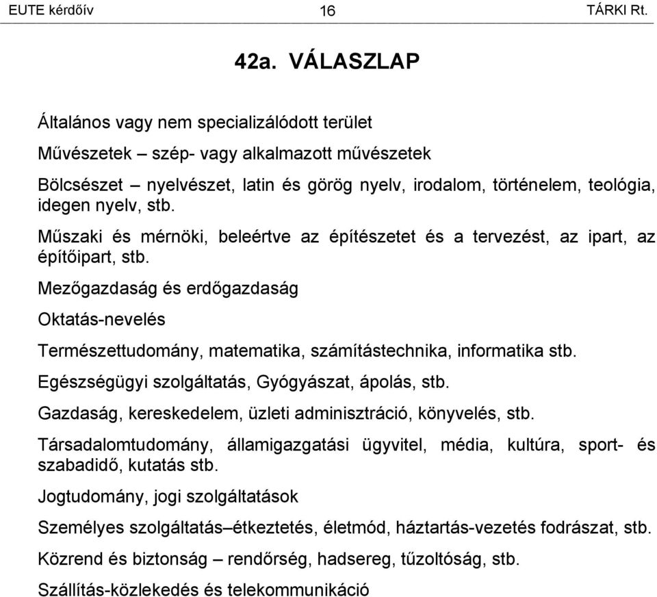 Műszaki és mérnöki, beleértve az építészetet és a tervezést, az ipart, az építőipart, stb.