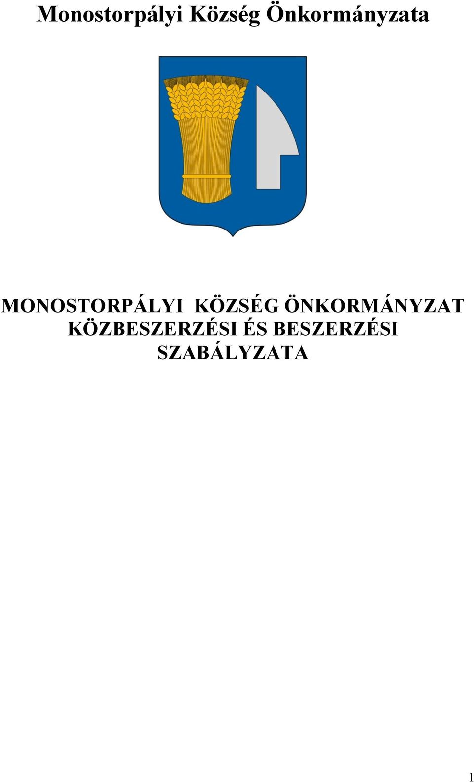 KÖZSÉG ÖNKORMÁNYZAT