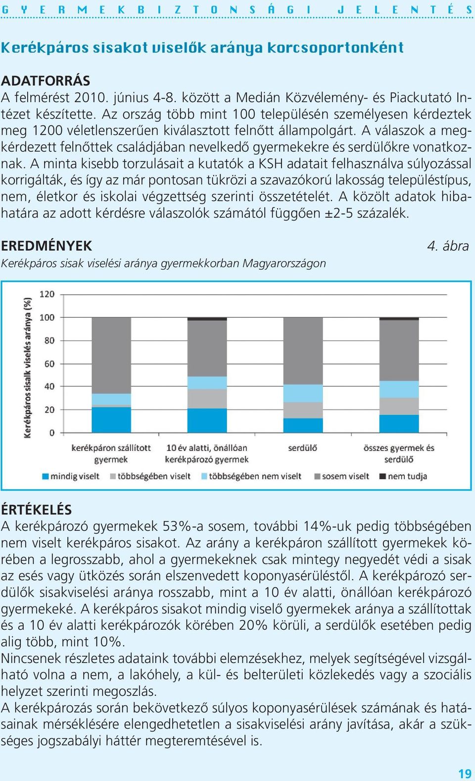 A válaszok a meg - kér dezett felnőttek családjában nevelkedő gyermekekre és serdülőkre vonatkoznak.
