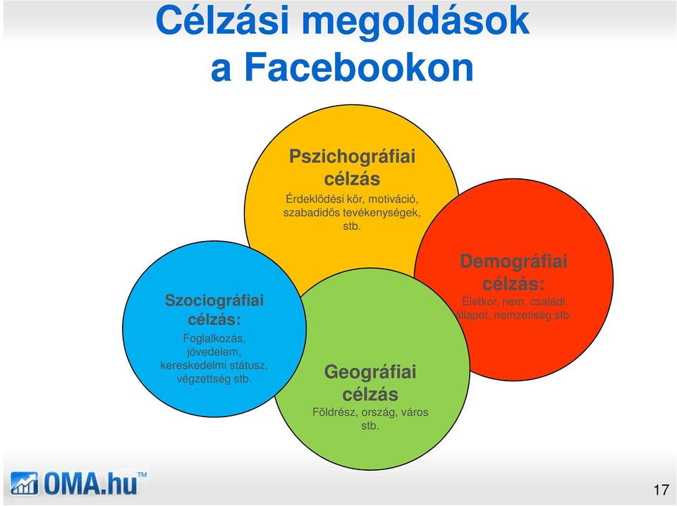 Szociográfiai célzás: Foglalkozás, jövedelem, kereskedelmi státusz, végzettség