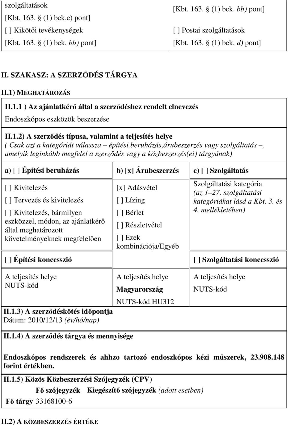 MEGHATÁROZÁS II.1.