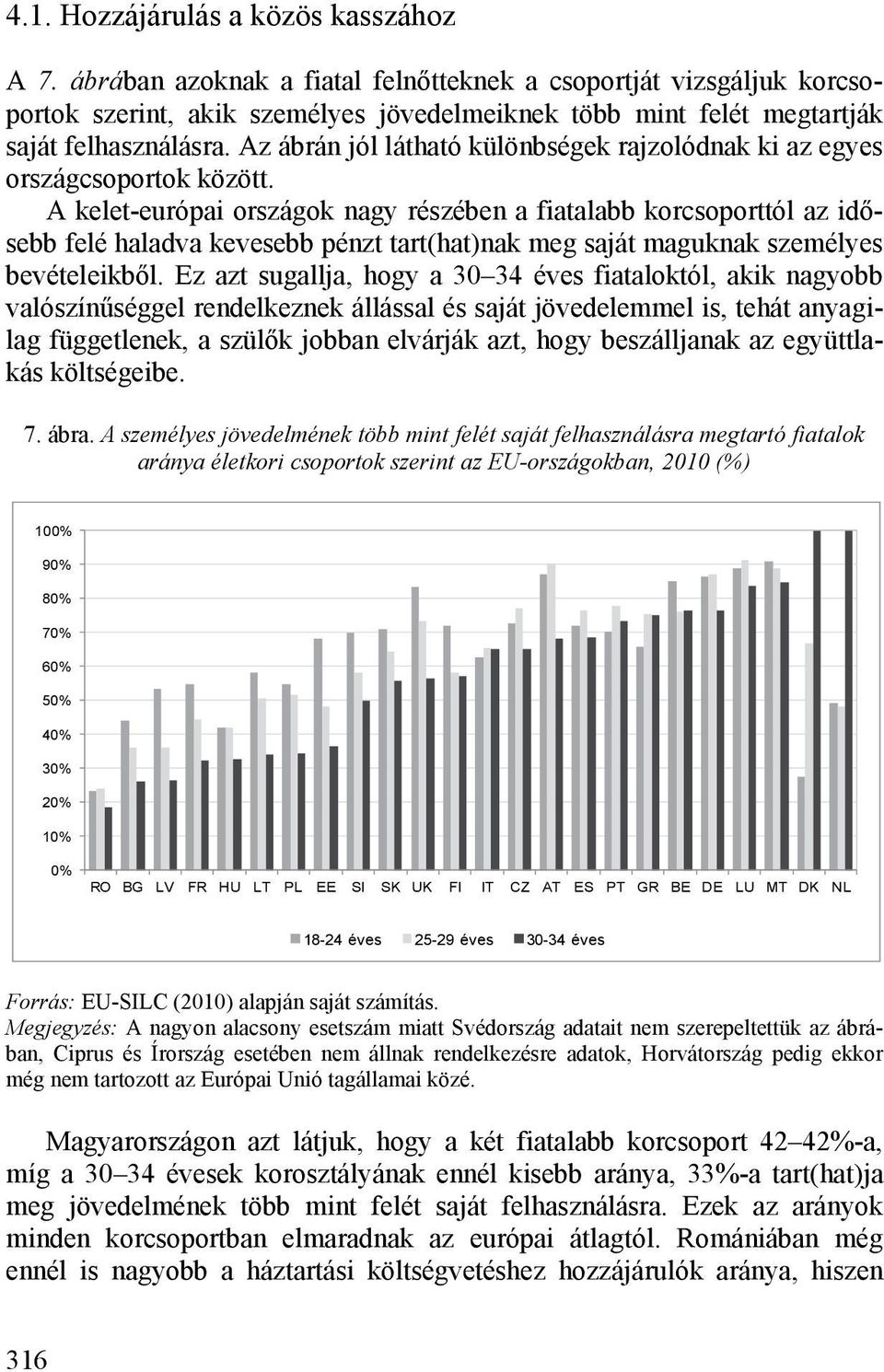 Az ábrán jól látható különbségek rajzolódnak ki az egyes országcsoportok között.