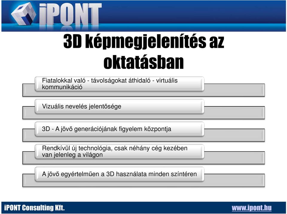 generációjának figyelem központja Rendkívül új technológia, csak néhány