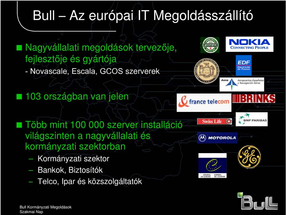 jelen Több mint 100 000 szerver installáció világszinten a nagyvállalati és