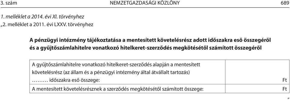 vonatkozó hitelkeret-szerződés megkötésétől számított összegéről A gyűjtőszámlahitelre vonatkozó hitelkeret-szerződés alapján a