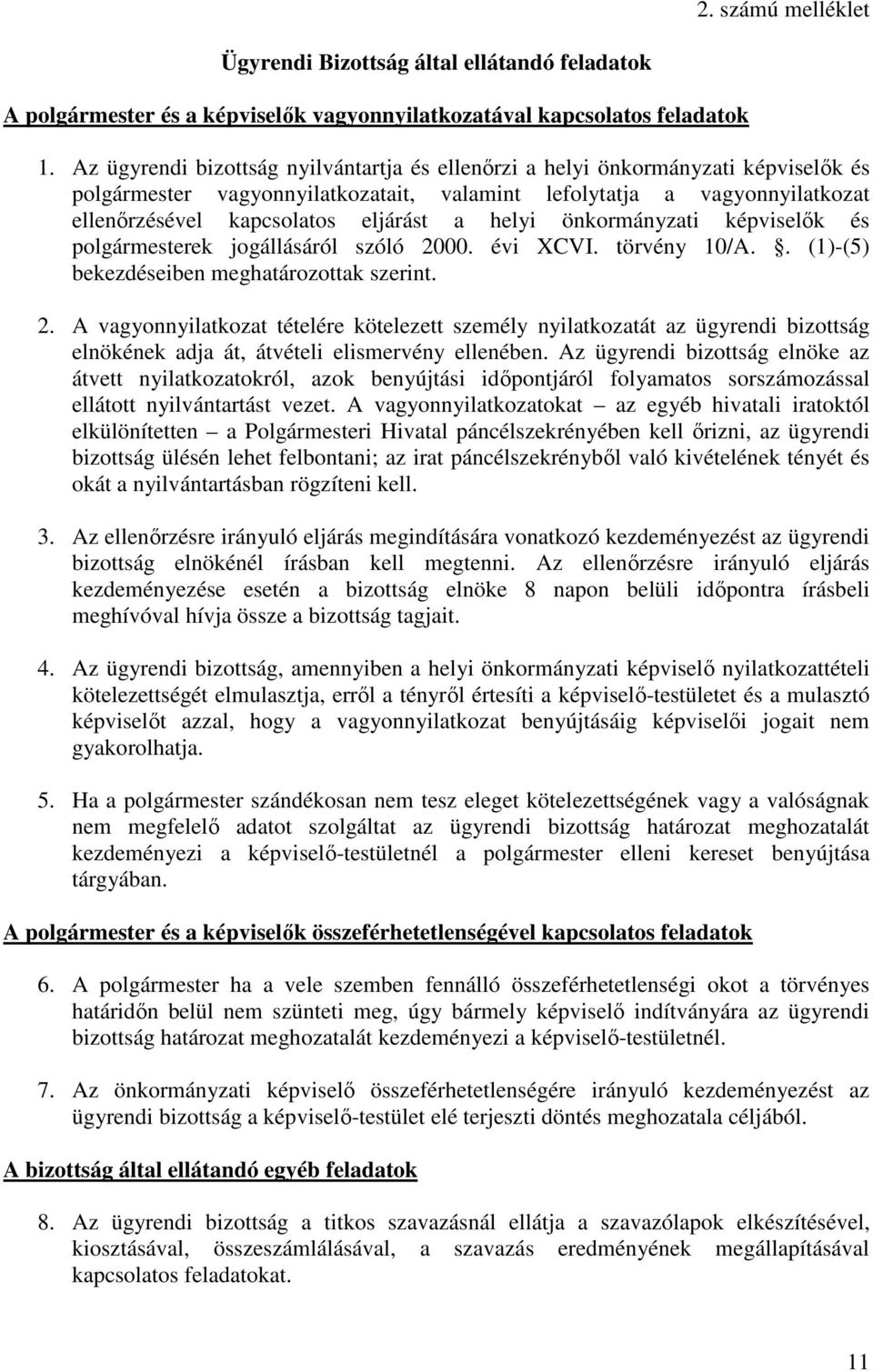 helyi önkormányzati képviselők és polgármesterek jogállásáról szóló 20