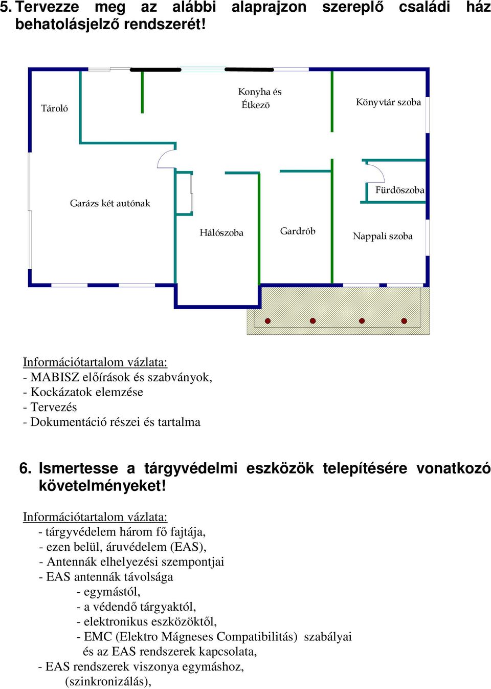 - Dokumentáció részei és tartalma 6.