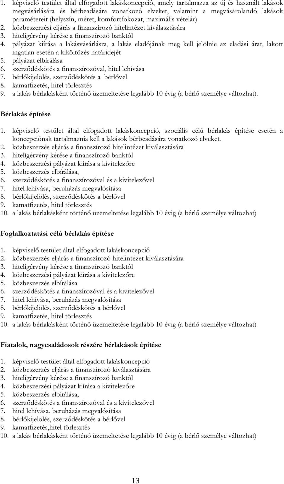 pályázat kiírása a lakásvásárlásra, a lakás eladójának meg kell jelölnie az eladási árat, lakott ingatlan esetén a kiköltözés határidejét 5. pályázat elbírálása 6.