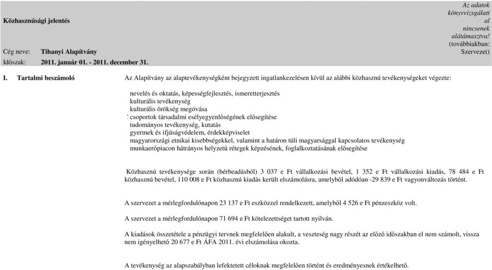 kulturális tevékenység kulturális örökség megóvása csoc csoportok társadalmi esélyegyenlőségének elősegítése tudományos tevékenység, kutatás gyermek és ifjúságvédelem, érdekképviselet magyarországi