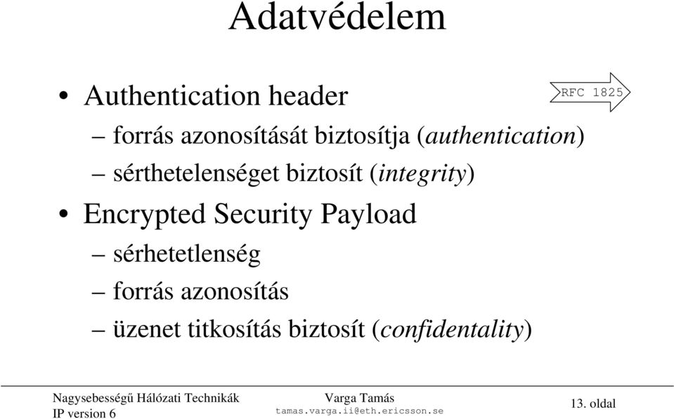 (integrity) Encrypted Security Payload sérhetetlenség forrás