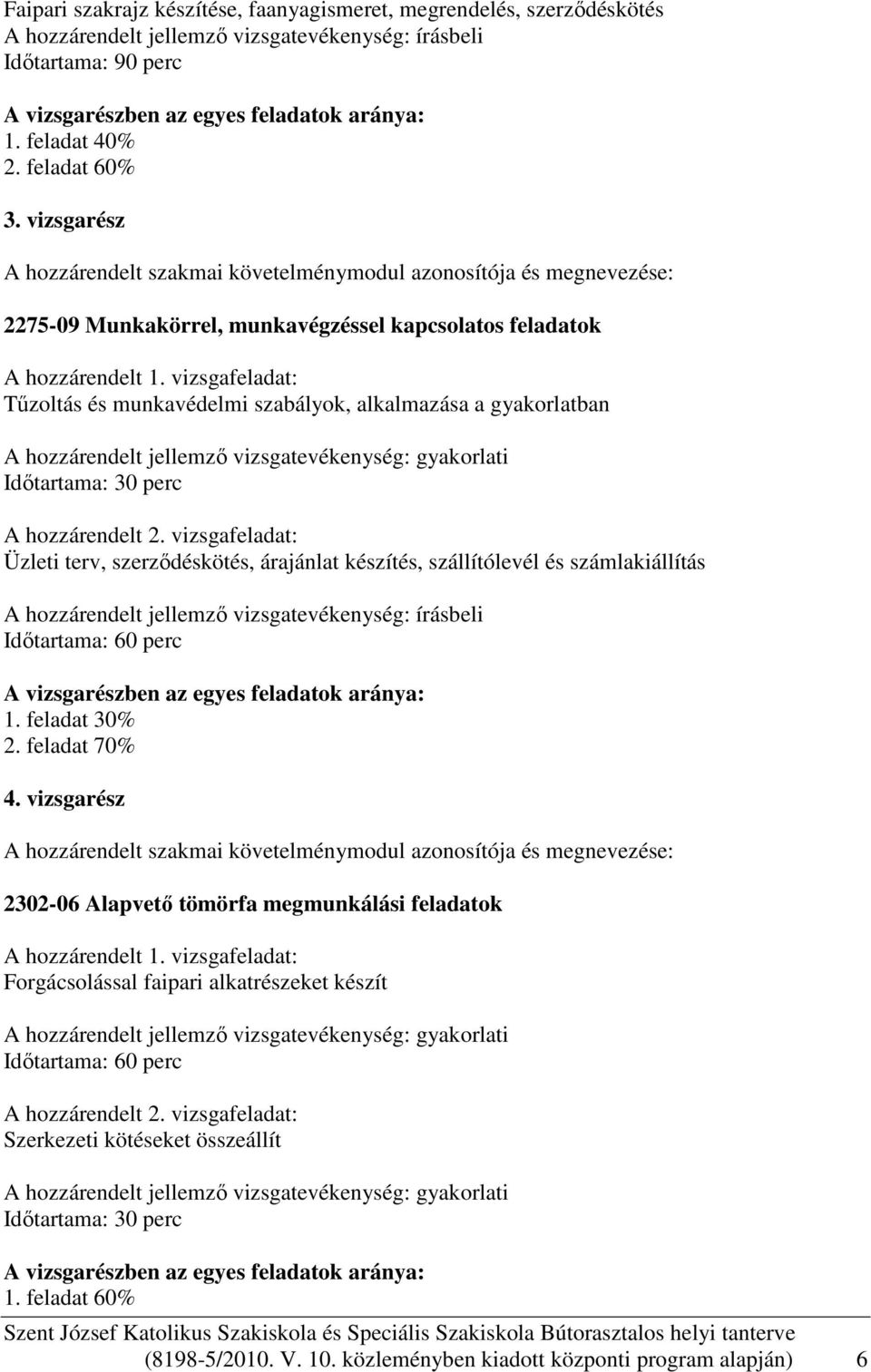 vizsgafeladat: Tűzoltás és munkavédelmi szabályok, alkalmazása a gyakorlatban A hozzárendelt jellemző vizsgatevékenység: Időtartama: 30 perc A hozzárendelt 2.