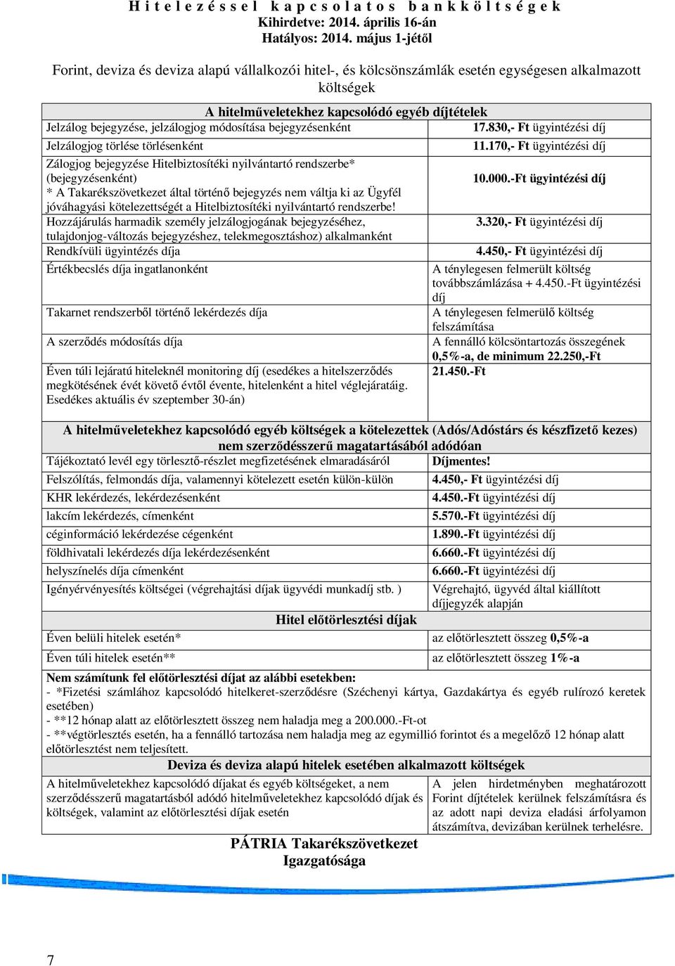 jelzálogjog módosítása bejegyzésenként 17.