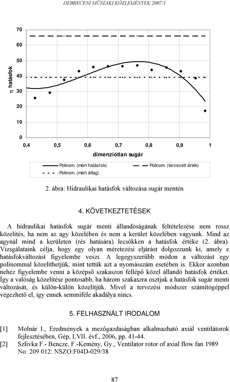 Mind az agynál mind a eületen (és hatásáa) lecsöen a hatásfo étée (. ába). Vizsgálatain célja, hogy egy olyan méetezési eljáást dolgozzn i, amely e hatásfoáltozást figyelembe eszi.
