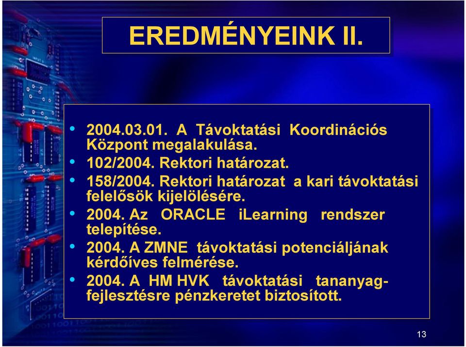2004. Az Az ORACLE ilearning rendszer telepítése. 2004.