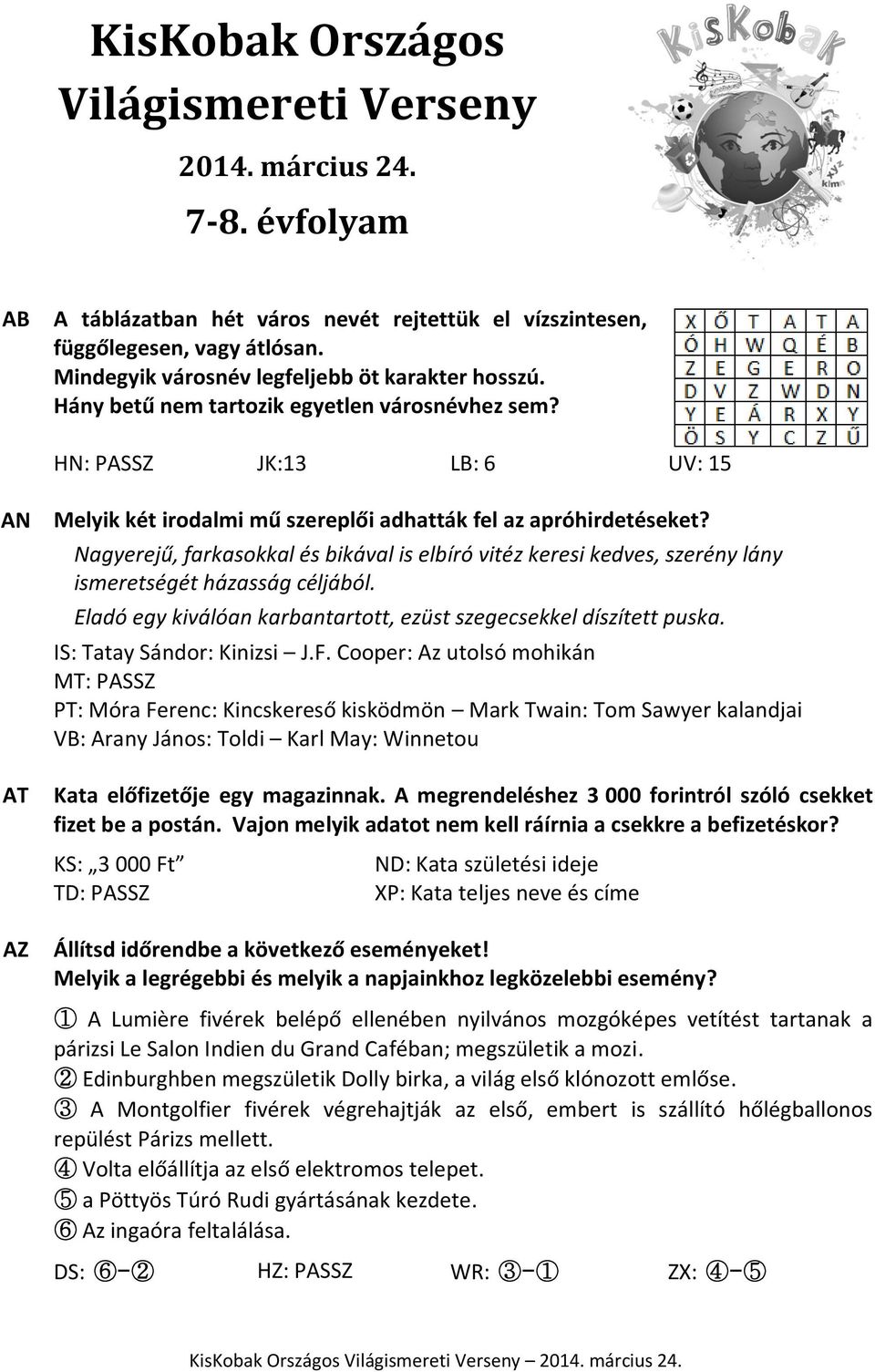 Nagyerejű, farkasokkal és bikával is elbíró vitéz keresi kedves, szerény lány ismeretségét házasság céljából. Eladó egy kiválóan karbantartott, ezüst szegecsekkel díszített puska.