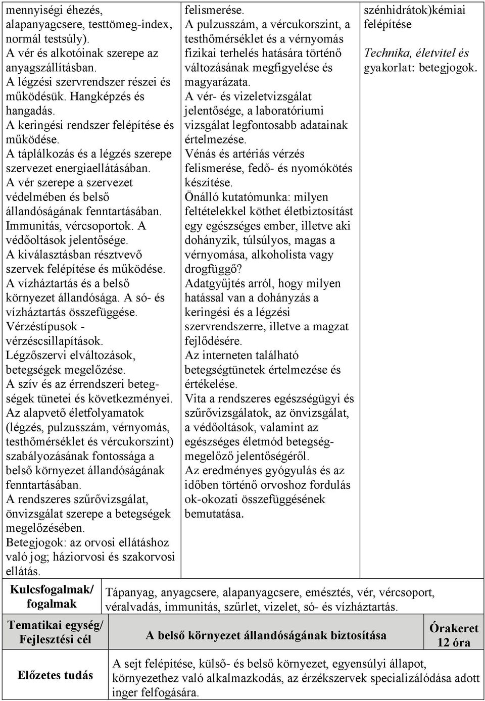 Immunitás, vércsoportok. A védőoltások jelentősége. A kiválasztásban résztvevő szervek felépítése és működése. A vízháztartás és a belső környezet állandósága. A só- és vízháztartás összefüggése.