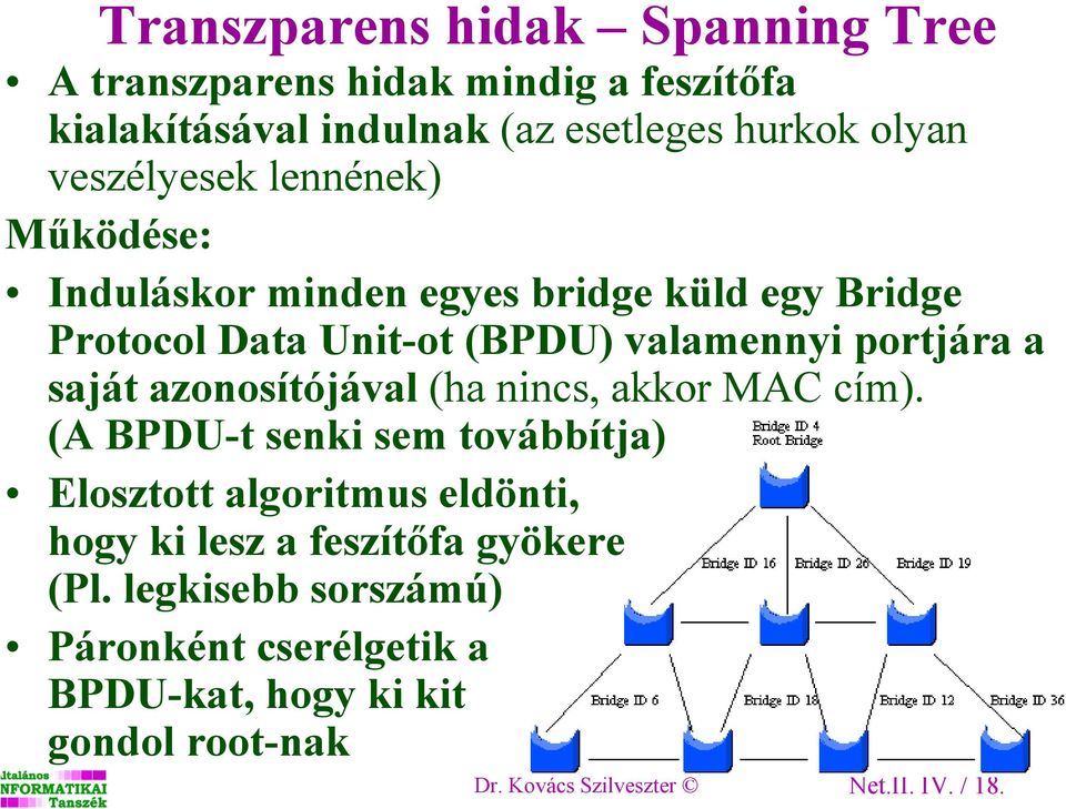 saját azonosítójával (ha nincs, akkor MAC cím).