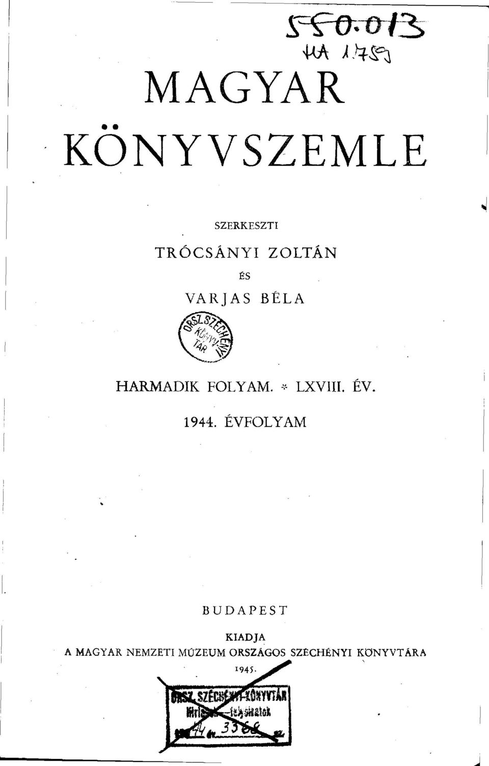 ÉV. 1944.