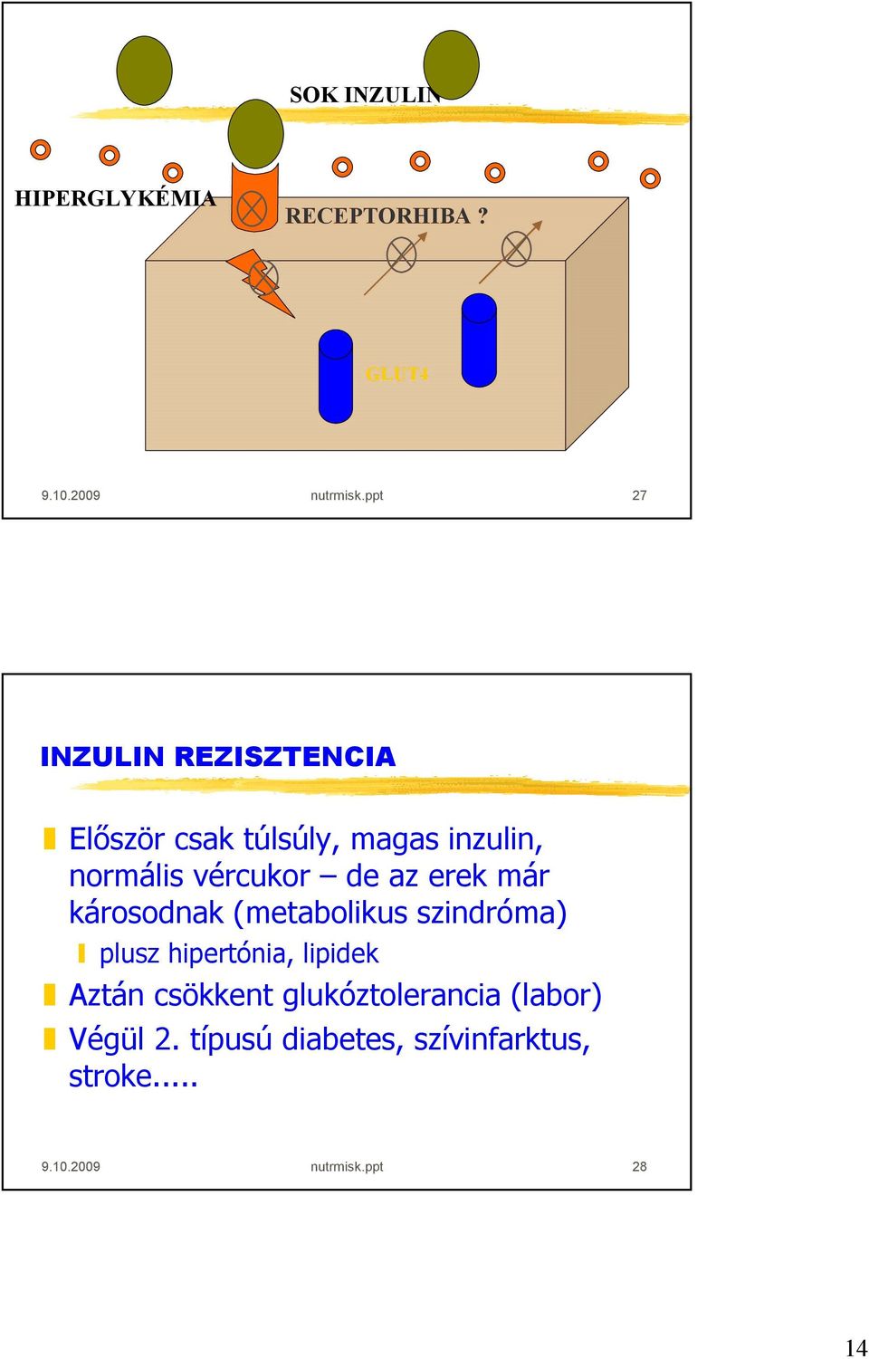 az erek már károsodnak (metabolikus szindróma) plusz hipertónia, lipidek Aztán