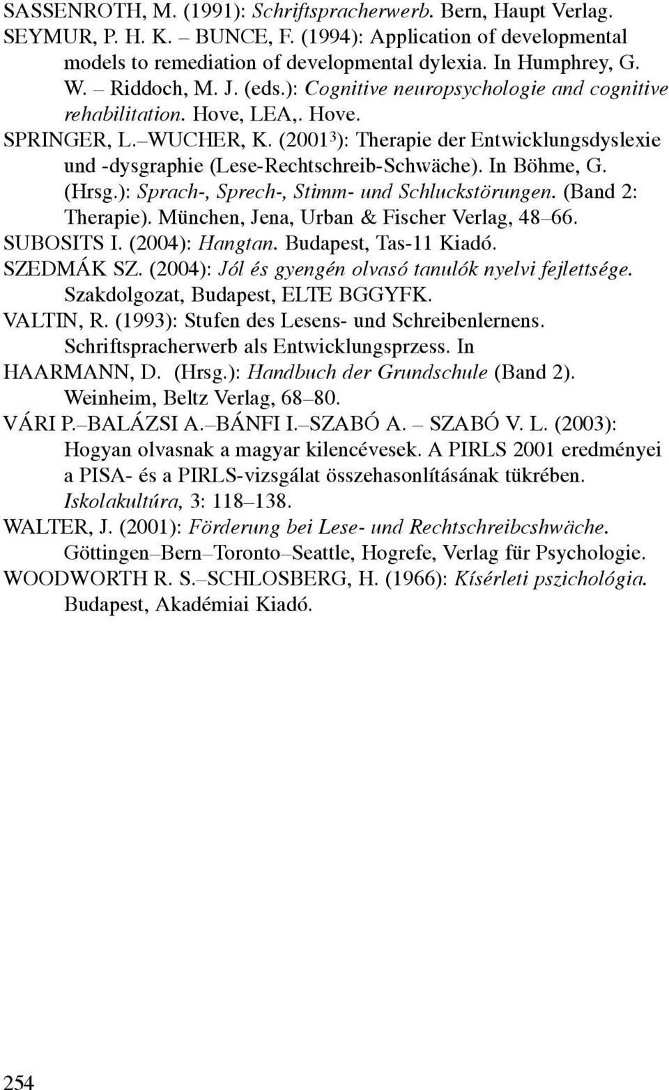 (2001 3 ): Therapie der Entwicklungsdyslexie und -dysgraphie (Lese-Rechtschreib-Schwäche). In Böhme, G. (Hrsg.): Sprach-, Sprech-, Stimm- und Schluckstörungen. (Band 2: Therapie).