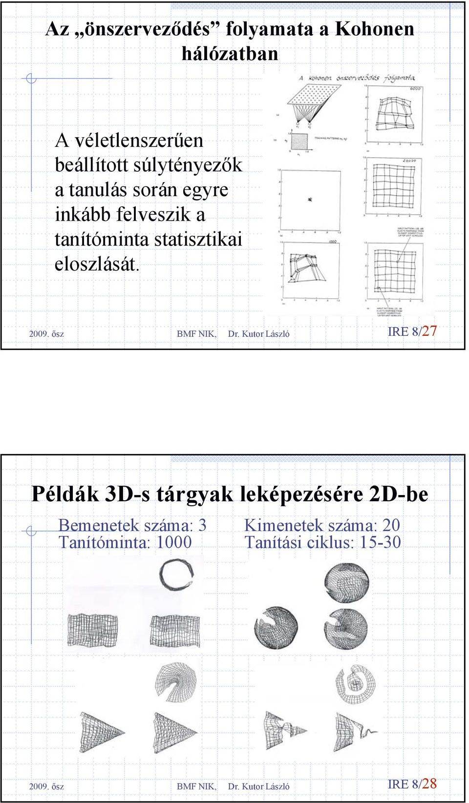 tanítóminta statisztikai eloszlását.
