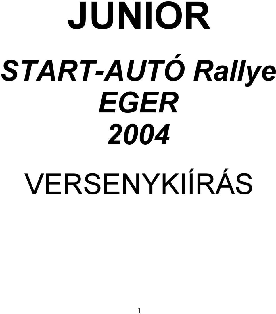 Rallye EGER