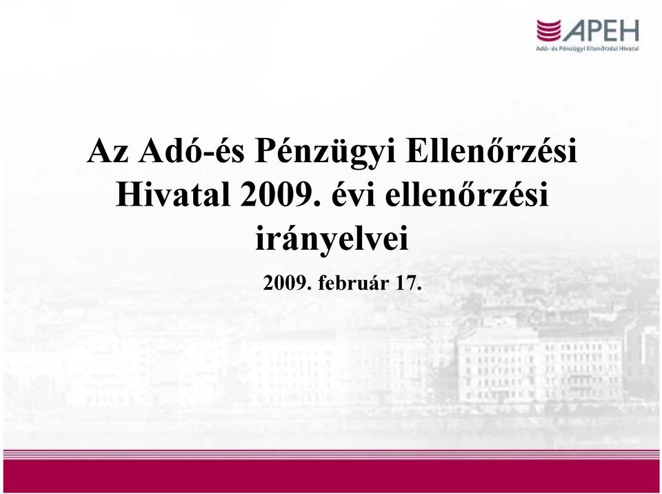 2009. évi ellenőrzési