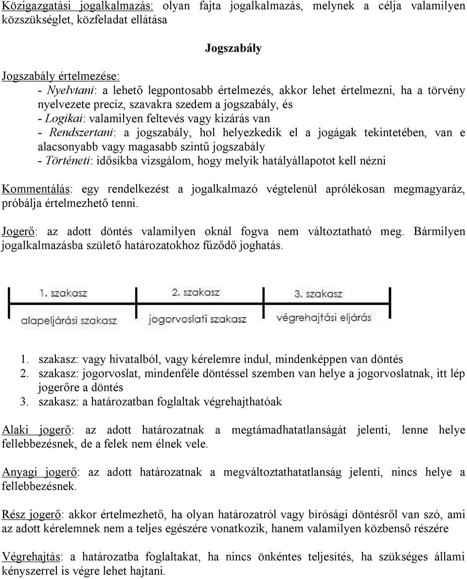 tekintetében, van e alacsonyabb vagy magasabb szintű jogszabály - Történeti: idősíkba vizsgálom, hogy melyik hatályállapotot kell nézni Kommentálás: egy rendelkezést a jogalkalmazó végtelenül