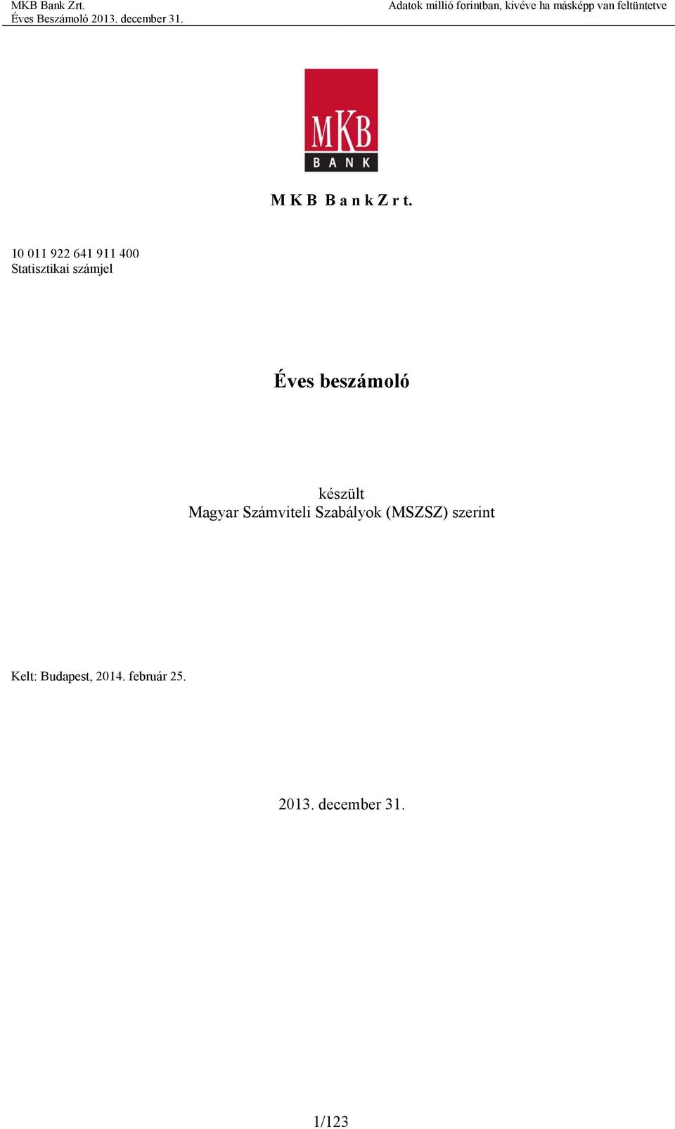 Éves beszámoló készült Magyar Számviteli