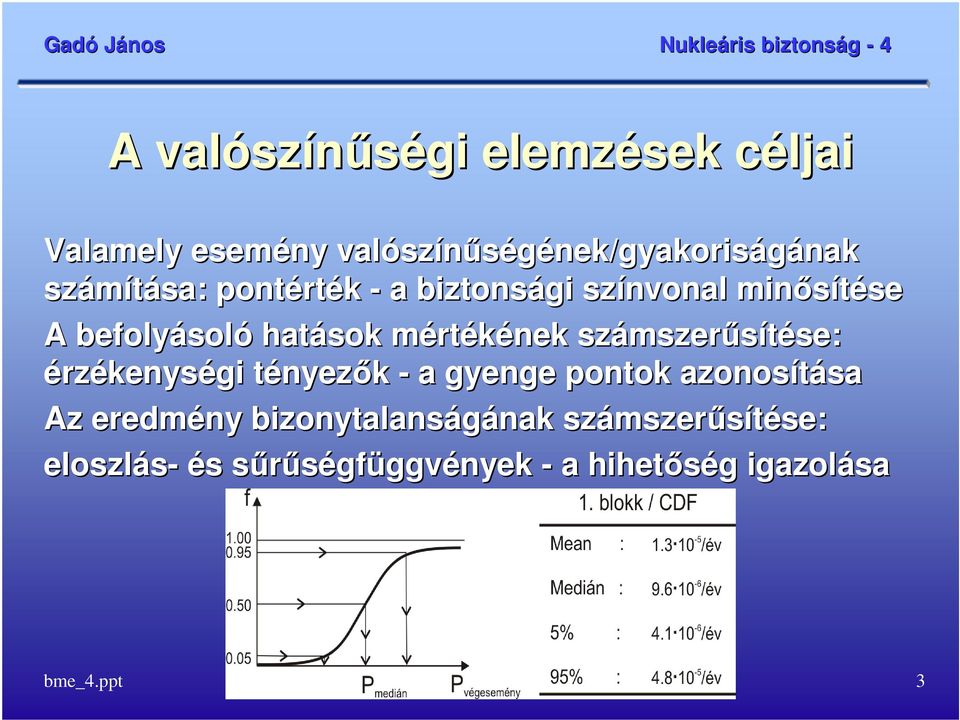 mértékének számszer mszerősítése: érzékenységi tényezık - a gyenge pontok azonosítása sa Az