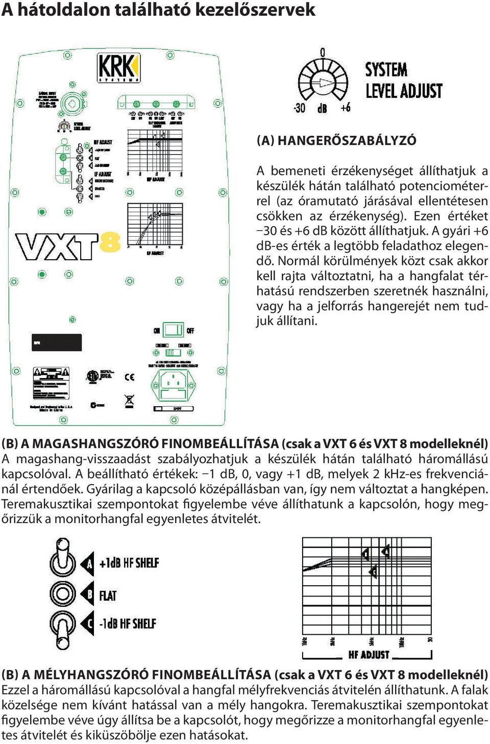 Normál körülmények közt csak akkor kell rajta változtatni, ha a hangfalat térhatású rendszerben szeretnék használni, vagy ha a jelforrás hangerejét nem tudjuk állítani.