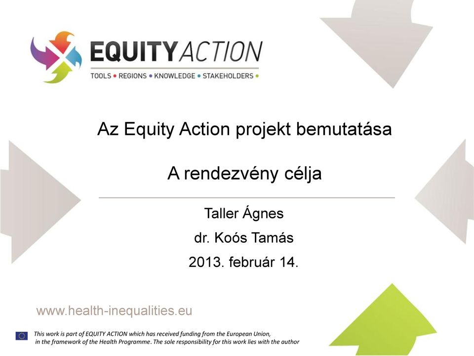 This work is part of EQUITY ACTION which has received funding from the