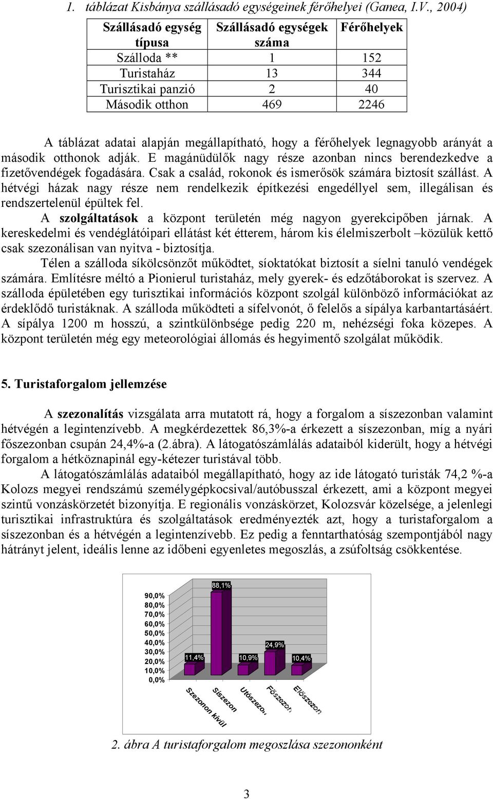 hogy a férőhelyek legnagyobb arányát a második otthonok adják. E magánüdülők nagy része azonban nincs berendezkedve a fizetővendégek fogadására.