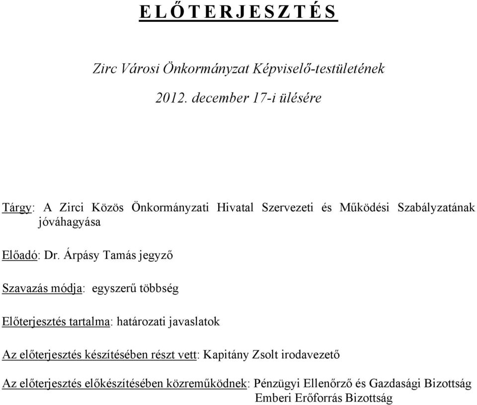Előadó: Dr.