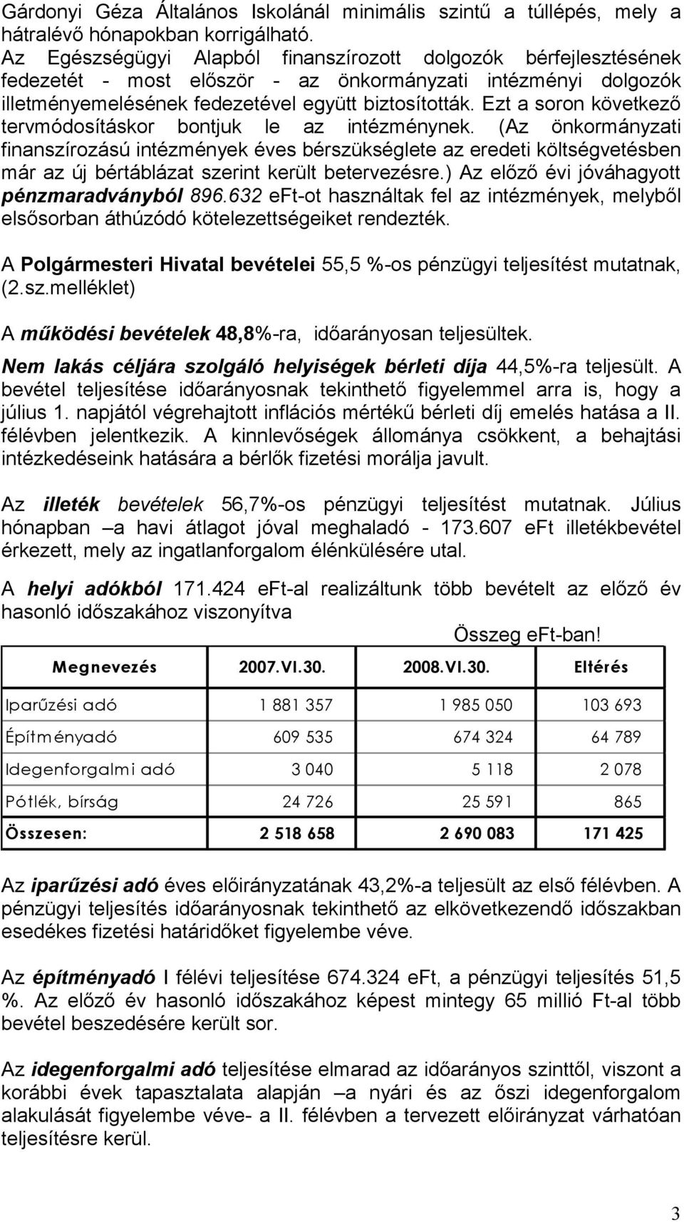 Ezt a soron következő tervmódosításkor bontjuk le az intézménynek.
